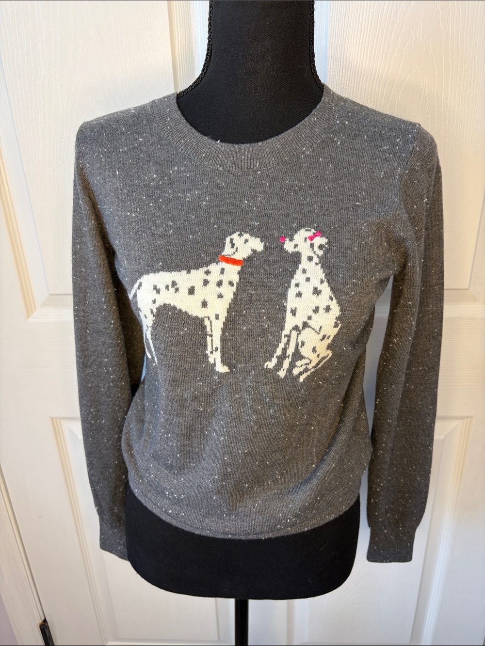LOFT Super Soft Lightweight Dalmatian Crewneck Sweater size XS